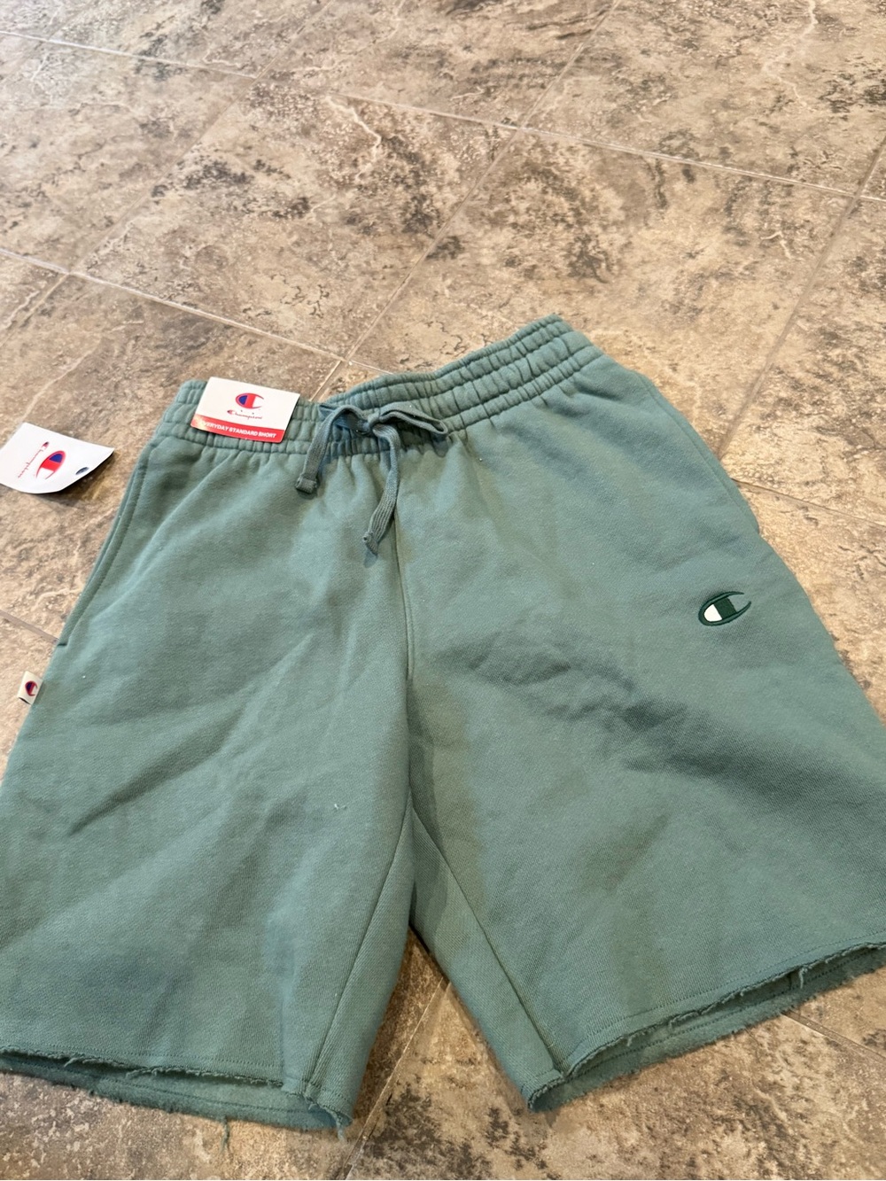Champion Green Logo Sweatshorts